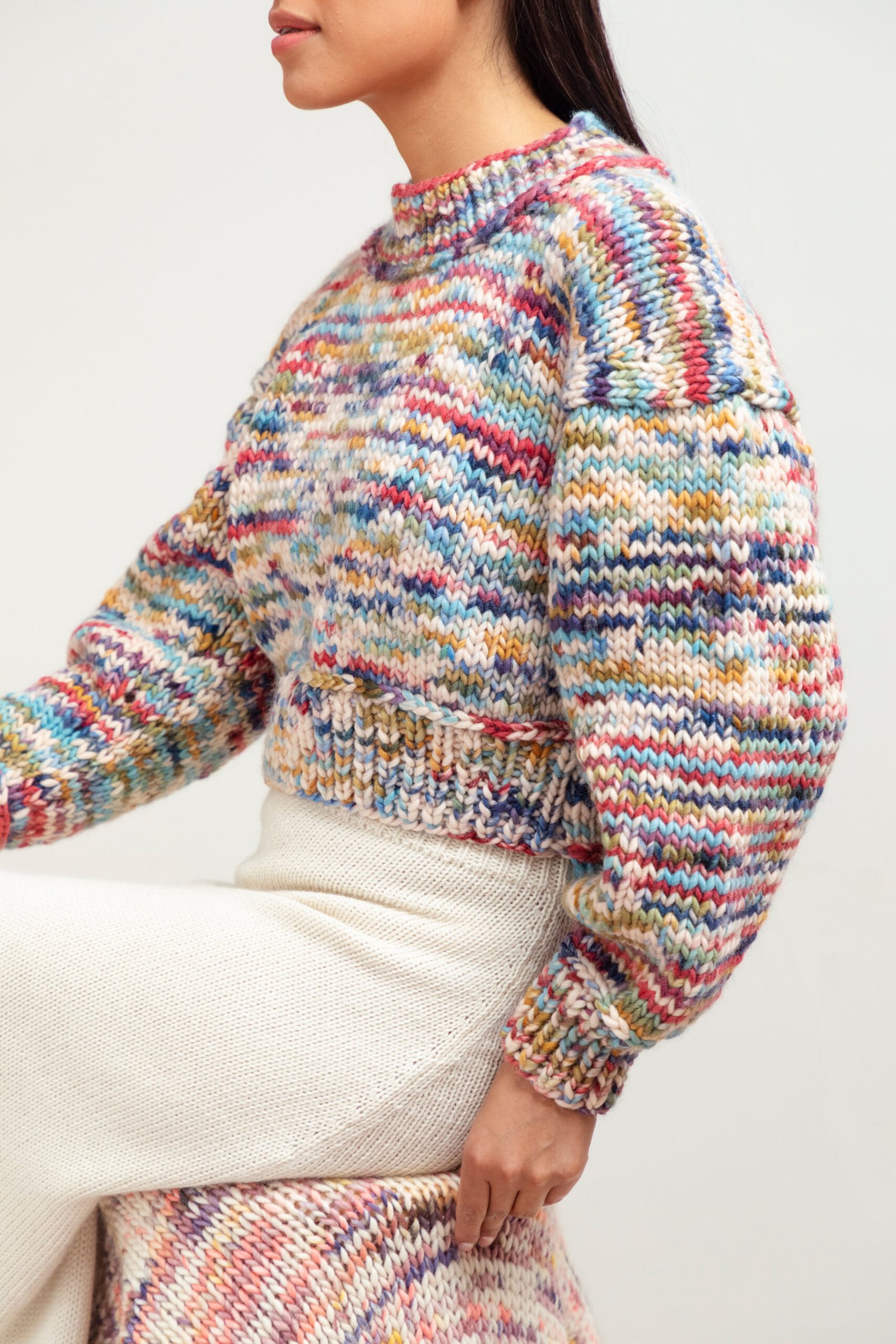 Hand Painted Bomber Sweater